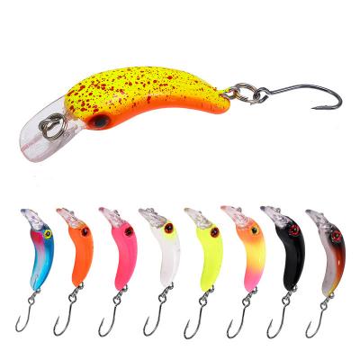 China ABS Bait Lures 3.8cm 1.3g Lure 3D Minnow Eyes Spinner Bait Painted Minnow Fishing Lures for sale