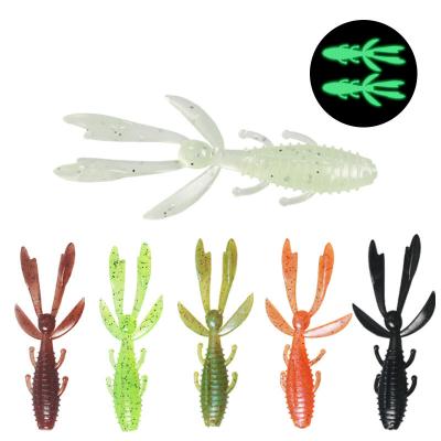 China Soft Luminous Bait 80mm Than 5g Paddle Tail Lure Add Smell Attractants Saltwater Fishing Fish Lure for sale