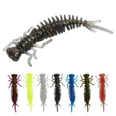 China Strip Soft Fishing Lure Plastic Worm 100m Soft 55mm 75mm Soft Jerk Bait Freshwater Fishing Lure for sale