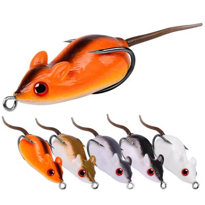 China Soft Mouse Bait 9g 50mm Soft Bait Lures Fishing Sink Fishing Lure With Double Hook Rat Lure Y0SB402 for sale