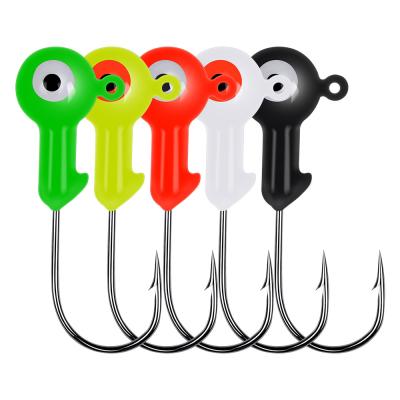 China Counterweight Jig Head / Abrasion Resistance / Head Basting Barbed Hook / Barbed Hook 1 - 9g Fishing Jig Hooks Soft Bait High Carbon Steel Hook for sale