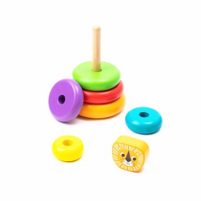 China DIY PLAY COMMIKI 2022 Custom Cartoon Colored Creative Irregular Shape Stacking Game Toy Building Blocks Set Wooden Toy for sale