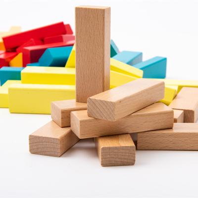 China DIY TOY COMMIKI Natural Solid Wooden Blocks Set Matching Developmental Toys Various Colors Grade Wooden Toys Building Blocks For Toddlers for sale