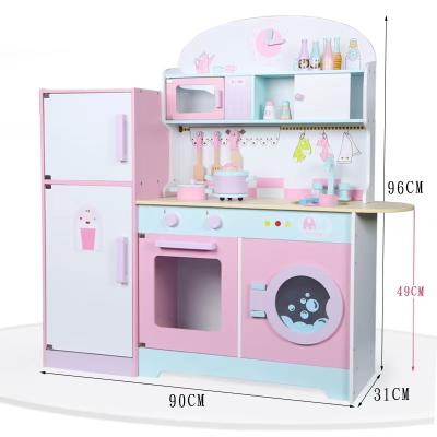 China Cooking Play Toys Wooden Kids Large Toy Set Kitchen Toy Wooden Cooking Stove Set from COMMIKI for sale