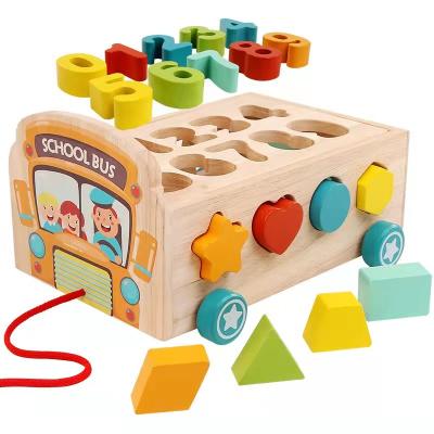 China Water-base Eco-friendly Varnishing Wholesale High Quality Cute Wooden Smart Baby Gift Small Building Block Custom COMMIKI Educational Toys for sale