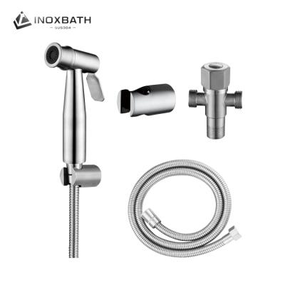 China With New Design Diverter Wash Toilet Bathroom Parts Shower 304 Stainless Steel Cold Hot Water Mixer Bidet Set Shattaf zu verkaufen