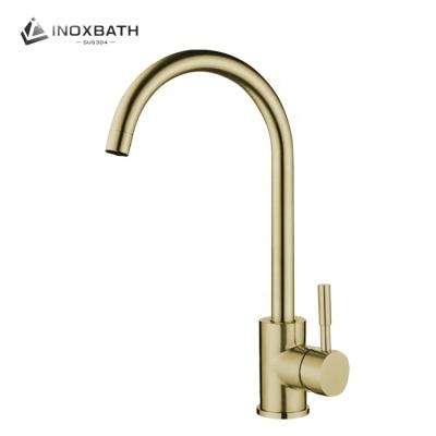 中国 Contemporary Easy Installation Stainless Steel Sink Faucets Hot Cold Water Mixers Kitchen Faucets 販売のため