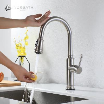 Китай Smart Sense Faucets 304 Stainless Steel Touch Sensor Kitchen Sink Faucet Pull Down Sensor Kitchen Faucet продается