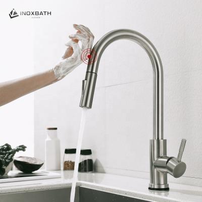 Китай Sense Faucets INOXBATH 2 Function Sensor Jet Mixer Water Faucet Pull Down Cupc Saving Flexible Kitchen Faucet продается