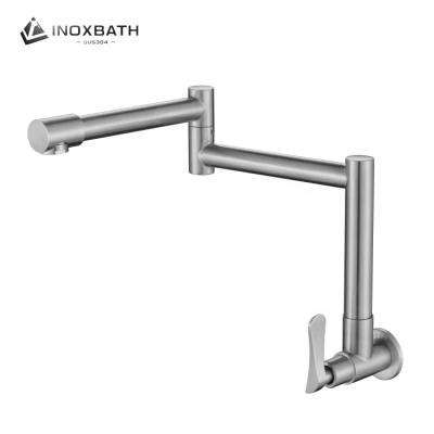 Китай Metered Faucets Single Cold Water Faucet Lever Handle 304 Stainless Steel Wall Mount Kitchen Sink Faucet продается