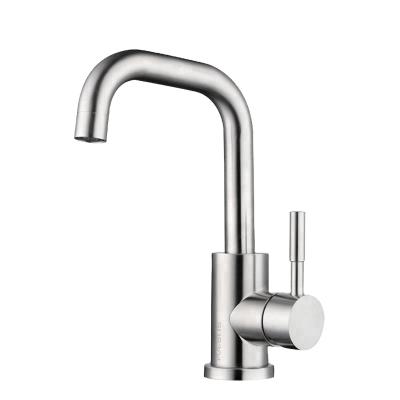 China Modern Stainless Steel Faucet Single Lever Inoxbath Mixer Taps Bathroom Wash Faucets For Basin Sinks for sale