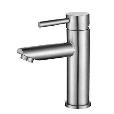 China Metered Faucets Stainless Steel Single Handle Taps One Hole Waterfall Mixer Pull Down Face Bathroom Sink Faucet for sale