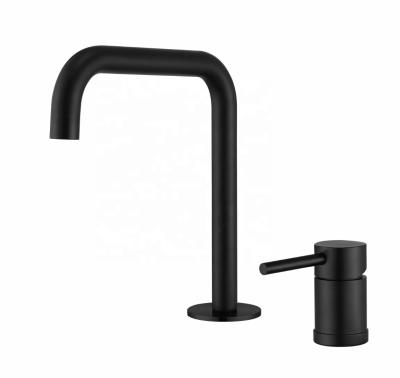 Cina Modern Hidden Matte Black Concealed Bathroom Faucet Single Handle Waterfall Basin Faucet in vendita