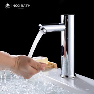 Китай Sense Faucets Mixer Automatic Faucets Tap Infrared Sensor Sink Deck Mounted 304 Stainless Steel Smart Bathroom Faucet продается