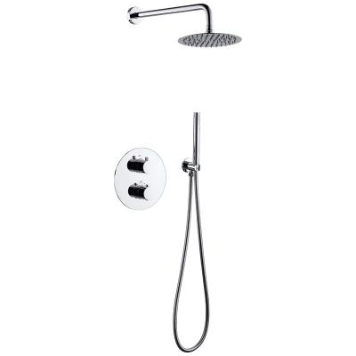 China Without Slide Bar Modern Stainless Steel Thermostatic Mixer Handheld Rain Shower Set For Home Hotel for sale