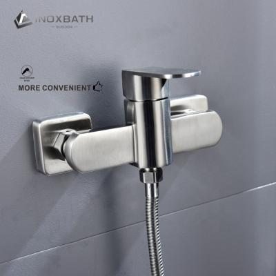 China Without Slide Bar Handle Water Shower Faucet Set Single Bathtub Faucet Mixer Taps For Bathroom for sale