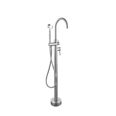 China Without Slide Bar Bath Shower Mixer Floor Stand Free Standing Tub Shower Mixer Tub Faucet zu verkaufen