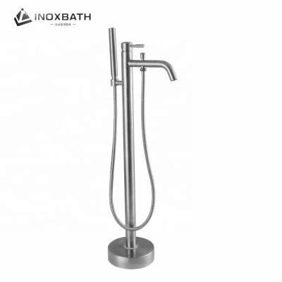 Китай SUS 304 Floorless Sliding Bar Free Standing Shower Taps Freestanding Bathtub Faucet Bathtub Mixer продается