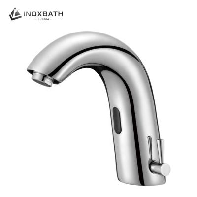 China Touchless Infrared Sense Faucets Motion Sensor Sink Faucet American Style Mixer Water Hand Wash Saving Auto Adapter Basin Bathroom Faucet for sale