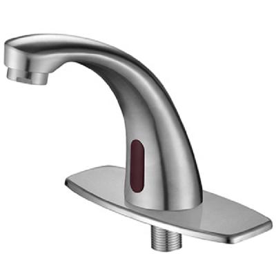 Китай Sense Faucets SUS304 Brushed deck mounted automatic touchless sensor water faucet for washbasin sink продается