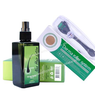 China Bangkok Treatment Spray Natural Hair Growth Product Oil 120ml 100% Loss Prevention 10 Pcs Green Wealth Hair Lotion Neo for sale