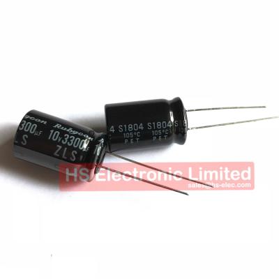 China 10V 3300UF 20% 12.5x20mm General Purpose Aluminum Electrolytic Capacitor 10ZLS3300MEFC12.5X20 for sale