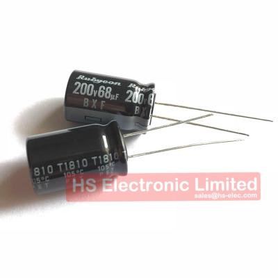 China 200V 68UF 20% 13*20mm General Purpose Aluminum Electrolytic Capacitor 200BXF68M12.5X20 for sale