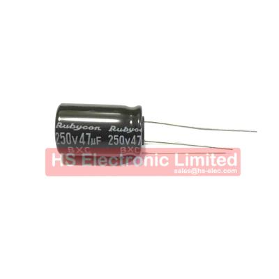 China 47UF 250V 20% General Purpose Aluminum Electrolytic Capacitor 12.5x20mm 250BXC47MEFC12.5X20 1000/Bulk for sale