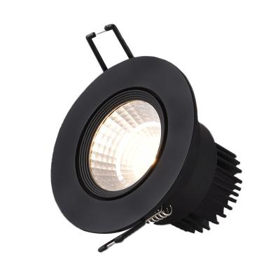 China New 12W Modern Black Warm Dimming Shop Guzhen COB Ip44 Led Spotlight 7 Watt 5w 65mm Modern Low Cutout for sale