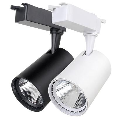 China Modern 7W 10W 12W 15W 20W 30W 35W 40W Dimmable 3 Spot Adjustable 4 Phase Wire COB Mini Rail Led Track Light for sale