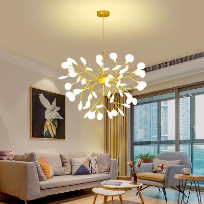 China Modern Decorative Gold Metal Chandeliers Ceiling Modern Droplight LED Lights Hanging Pendant Lamp for sale