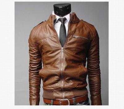 China Autumn and winter men's waterproof motorcycle leather jacket men's waterproof leather jacket for sale