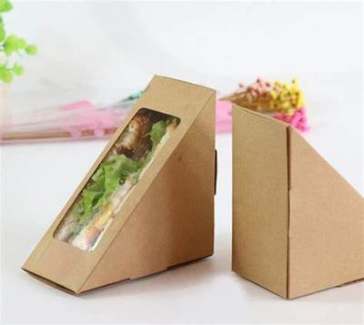 China Eco-Friendly Recyclable Triangle Sandwich Box for sale