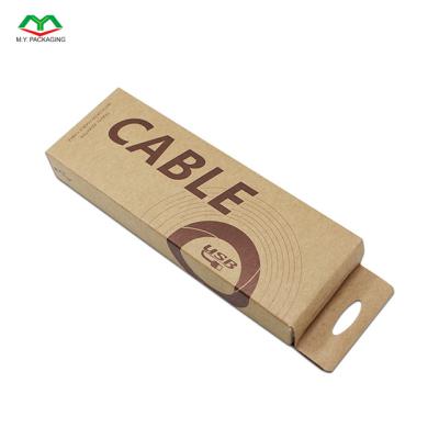 China Recyclable Eco Friendly Printed USB Cable Box Packaging With Logo for sale