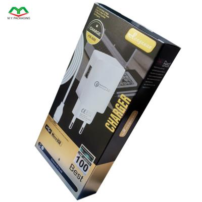 China Recyclable Custom Charger Packaging Box With Window With Logo for sale