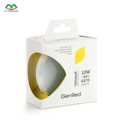 China Recyclable Custom Color Paper Packaging Box For LED Bulb With Logo And Window for sale