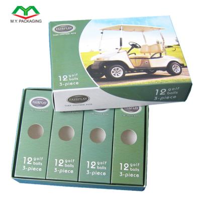 China Recyclable Eco Friendly Golf Ball Gift Box Packaging Custom Logo for sale