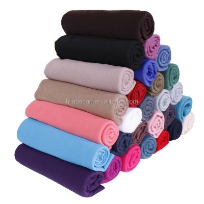 China Wholesale Fashion Wraps Solid Colors Elastic Lady Cotton Shawls Scarfs Tank Top Hijab Stretchy for sale