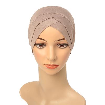 China Wholesale Fashion Muslim Betrayal Underscarf Turban Women Hat Mercerized Cotton Hijabs Scarf for sale