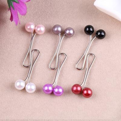 China Muslim Women Cloth Beads Brooch Pin Clip Muslim Hijab Scarf Pins for sale