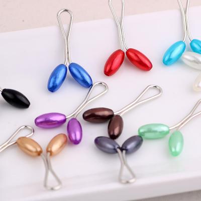 China Muslim Cloth 12pcs/lot Shiny Crystal Women Brooch Women Muslim Hijab Scarf Pins Scarf Long Pin Mixed Color for sale