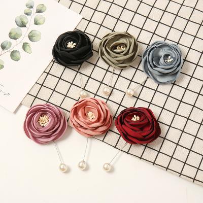 China Newest Newest Muslim Women Cloth Muslim Women Fashion Accessories Scarf Floral Brooches Beads Pin Hijab Pins for sale