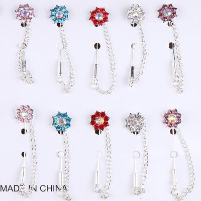 China Muslim Brooches and Women Cloth Scarf Hijab Pins Muslim Crystal Diamond Brooches Fashion Women Micro Candy Insert for sale