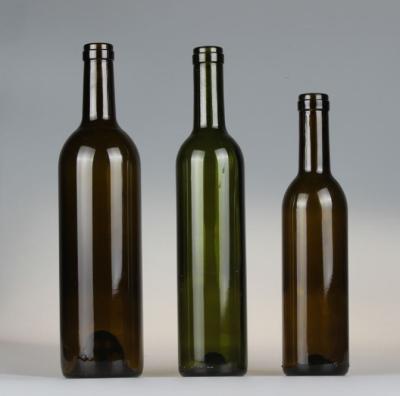 China Wholesale 187ml 375ml 500ml 750ml 1000ml 1500ml Beverage Bordeaux Shape Glass Empty Wine Bottle for sale