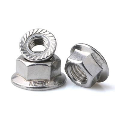 China DIN6923 Heavy Industry Flange Nut Galvanized Flanged Nut Serrated Anti-Slip Hex Flange Nut Anti-loose Enjoy Fast Service for sale