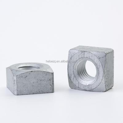 China DIN 557 Heavy Industry Square Nuts Carbon Steel Galvanized Square Machine Nuts Accept Size Customized OEM for sale