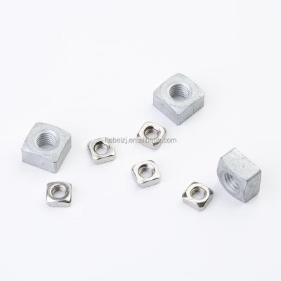 China DIN 557 Heavy Industry Nuts Carbon Steel Galvanized Square Nuts Customized Square Nuts Different Sizes for sale