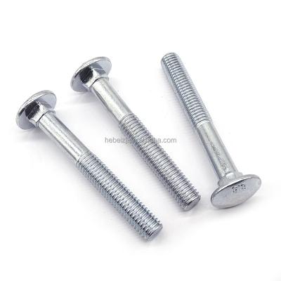 China DIN 603 Round Machinery Carriage Bolt Square Neck Bolt Mushroom Head Galvanized Black Bracket Bolt for sale