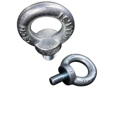 China DIN 580 Heavy Industry Eye Bolt Galvanized Shape M6-M64 Forged Inline Load 0.14T-16T Lifting Eye Bolts Galvanized for sale