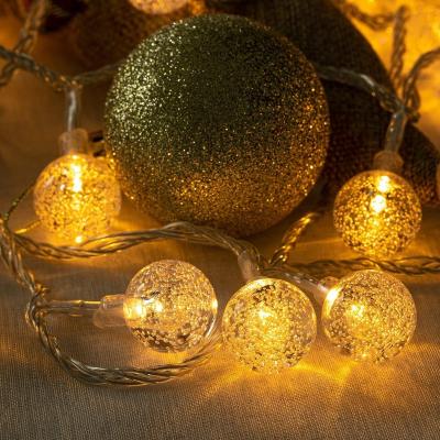 China Solar String Light Outdoor Garden Camping Waterproof 16ft Crystal Ball Lights Solar 8 